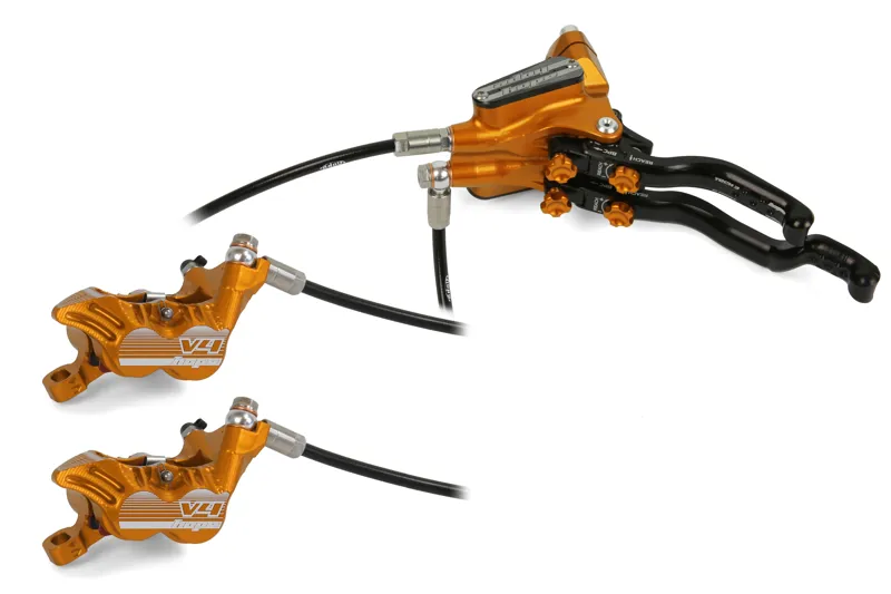 Hope Tech 3 V4 DUO MTB Disc Brakes- No Rotor - Orange