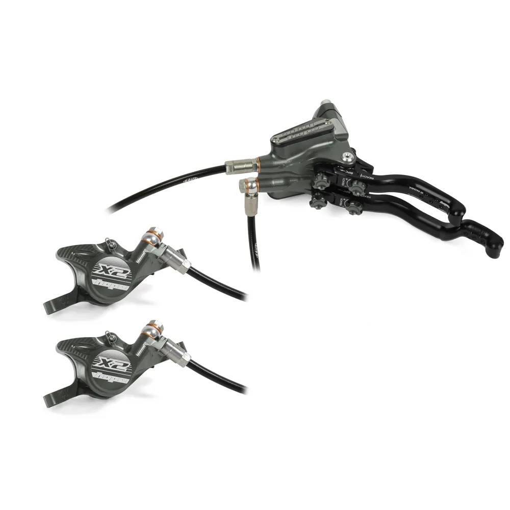 uPRISE Bikes Hope Tech 3 X2 DUO MTB Disc Brakes - No Rotor - Smoke | Price match, 365 day return s, 18-Month Warranty, Finance Available & Free UK Delivery