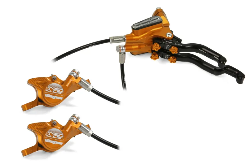 Hope Tech 3 X2 DUO MTB Disc Brakes - No Rotor - Orange