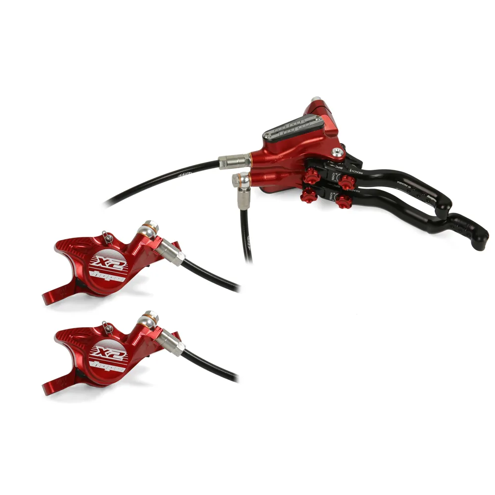 uPRISE Bikes Hope Tech 3 X2 DUO MTB Disc Brakes - No Rotor - Red | Price match, 365 day return s, 18-Month Warranty, Finance Available & Free UK Delivery