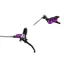Hope Tech 4 V4 Braided MTB Disc Brakes - No Rotor - Black/Purple