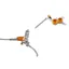 Hope Tech 4 V4 Braided MTB Disc Brakes - No Rotor - Silver/Orange