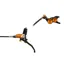 Hope Tech 4 V4 MTB Disc Brakes - No Rotor - Black/Orange