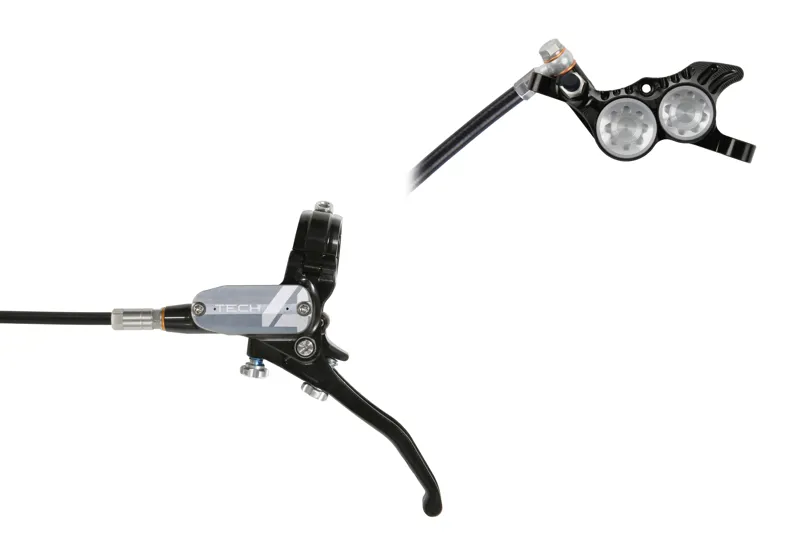 Hope Tech 4 V4 MTB Disc Brakes - No Rotor - Black/Silver