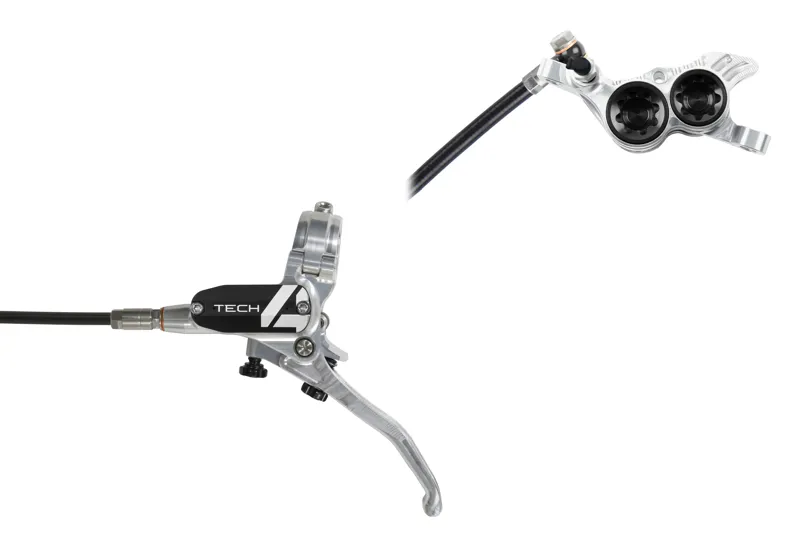 Hope Tech 4 V4 MTB Disc Brakes - No Rotor - Silver/Black