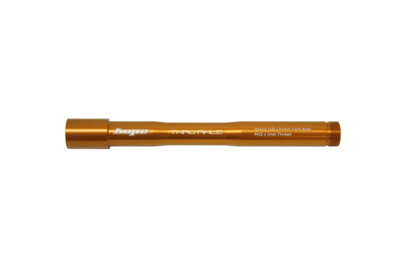Hope Ohlins RXF34/RXF36/RXF38 110 x 15mm Front Thru Axle - Orange