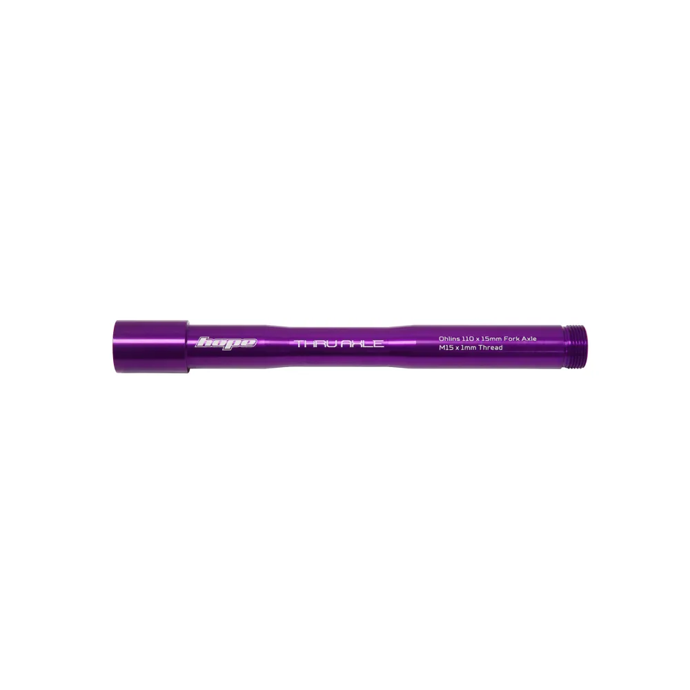 uPRISE Bikes Hope Ohlins RXF34/RXF36/RXF38 110 x 15mm Front Thru Axle - Purple | Price match, 365 day return s, 18-Month Warranty, Finance Available & Free UK Delivery
