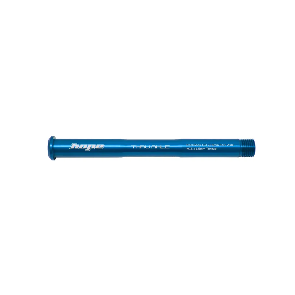 uPRISE Bikes Hope Rockshox Pike/Lyric/Zeb 110 x 15mm Front Thru Axle - Blue | Price match, 365 day return s, 18-Month Warranty, Finance Available & Free UK Delivery