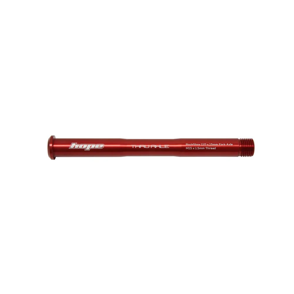 uPRISE Bikes Hope Rockshox Pike/Lyric/Zeb 110 x 15mm Front Thru Axle - Red | Price match, 365 day return s, 18-Month Warranty, Finance Available & Free UK Delivery