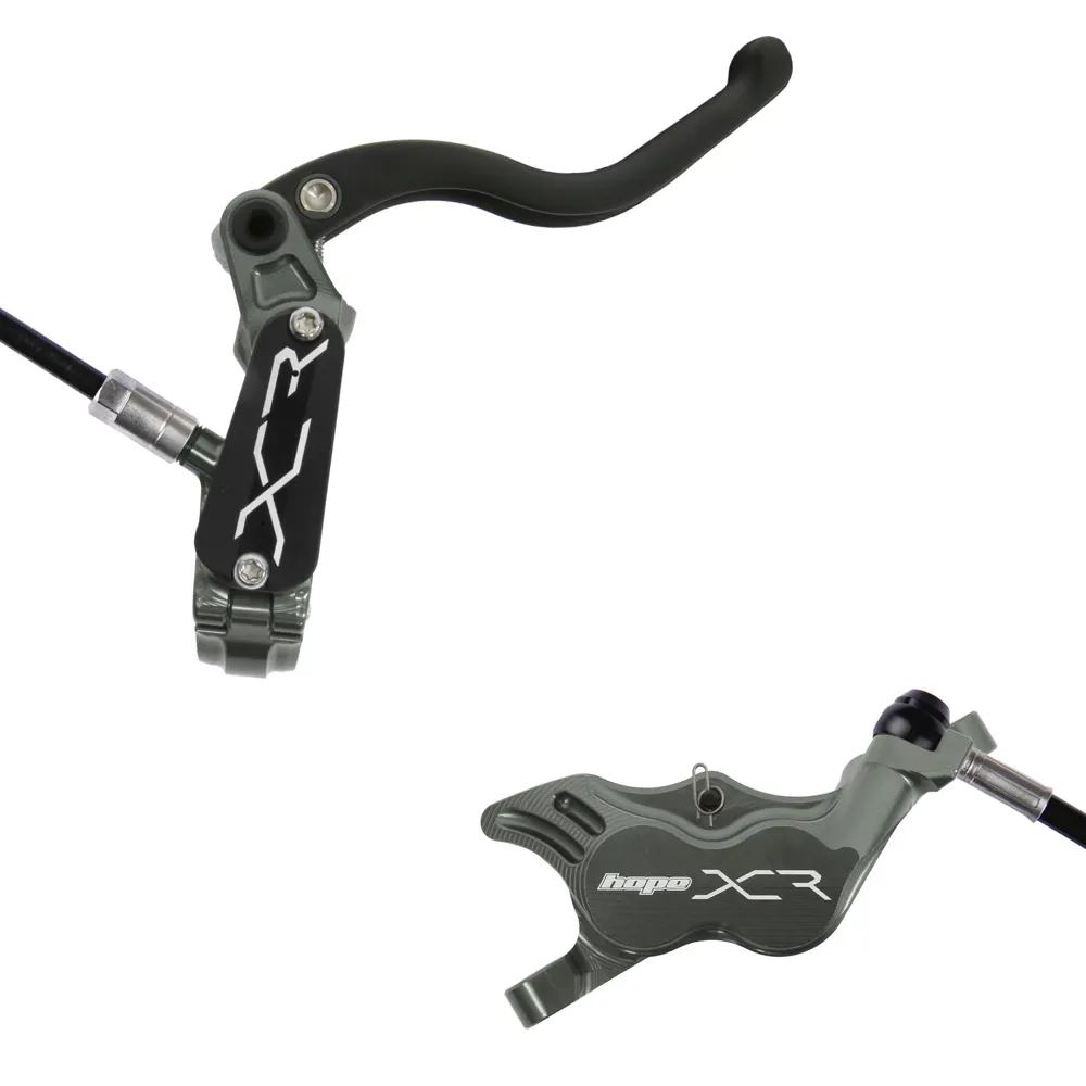 uPRISE Bikes Hope XCR Pro E4 Post Mount MTB Disc Brakes - No Rotor - Smoke | Price match, 365 day return s, 18-Month Warranty, Finance Available & Free UK Delivery