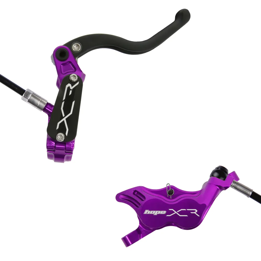 uPRISE Bikes Hope XCR Pro E4 Post Mount MTB Disc Brakes - No Rotor - Purple | Price match, 365 day return s, 18-Month Warranty, Finance Available & Free UK Delivery