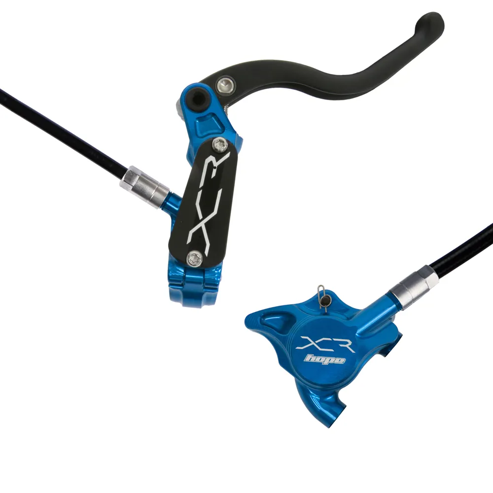 uPRISE Bikes Hope XCR Pro XS Flat  Mount MTB Disc Brakes - No Rotor - Blue | Price match, 365 day return s, 18-Month Warranty, Finance Available & Free UK Delivery