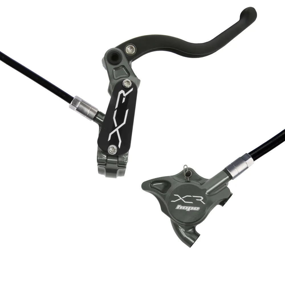 uPRISE Bikes Hope XCR Pro XS Flat  Mount MTB Disc Brakes - No Rotor - Smoke | Price match, 365 day return s, 18-Month Warranty, Finance Available & Free UK Delivery
