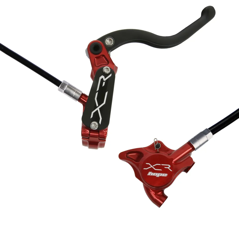 uPRISE Bikes Hope XCR Pro XS Flat  Mount MTB Disc Brakes - No Rotor - Red | Price match, 365 day return s, 18-Month Warranty, Finance Available & Free UK Delivery