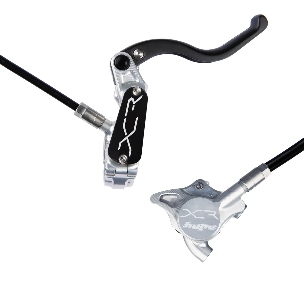 uPRISE Bikes Hope XCR Pro XS Flat  Mount MTB Disc Brakes - No Rotor - Silver | Price match, 365 day return s, 18-Month Warranty, Finance Available & Free UK Delivery