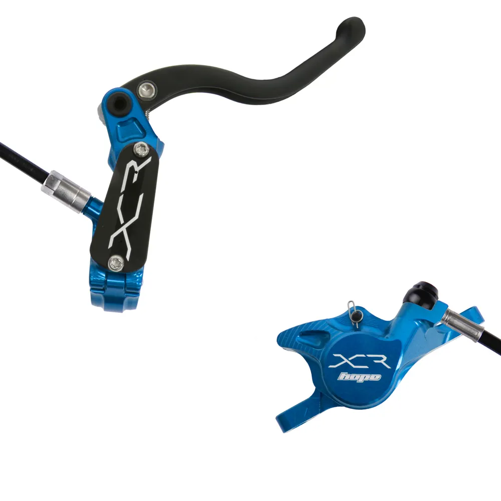 uPRISE Bikes Hope XCR Pro XS Post Mount MTB Disc Brakes - No Rotor - Blue | Price match, 365 day return s, 18-Month Warranty, Finance Available & Free UK Delivery