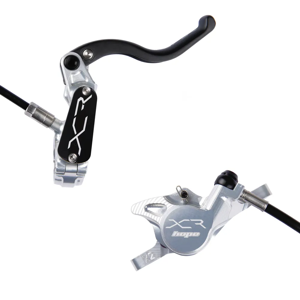 uPRISE Bikes Hope XCR Pro XS Post Mount MTB Disc Brakes - No Rotor - Silver | Price match, 365 day return s, 18-Month Warranty, Finance Available & Free UK Delivery