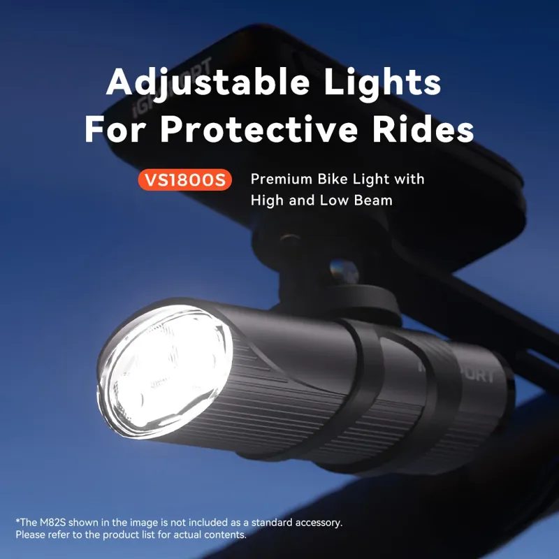 iGPSport VS1800S Smart Front Bike Light - Silver-3