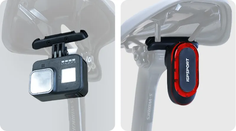 iGPSport M30S Saddle Rail Mount For Tail Lights - Black-2