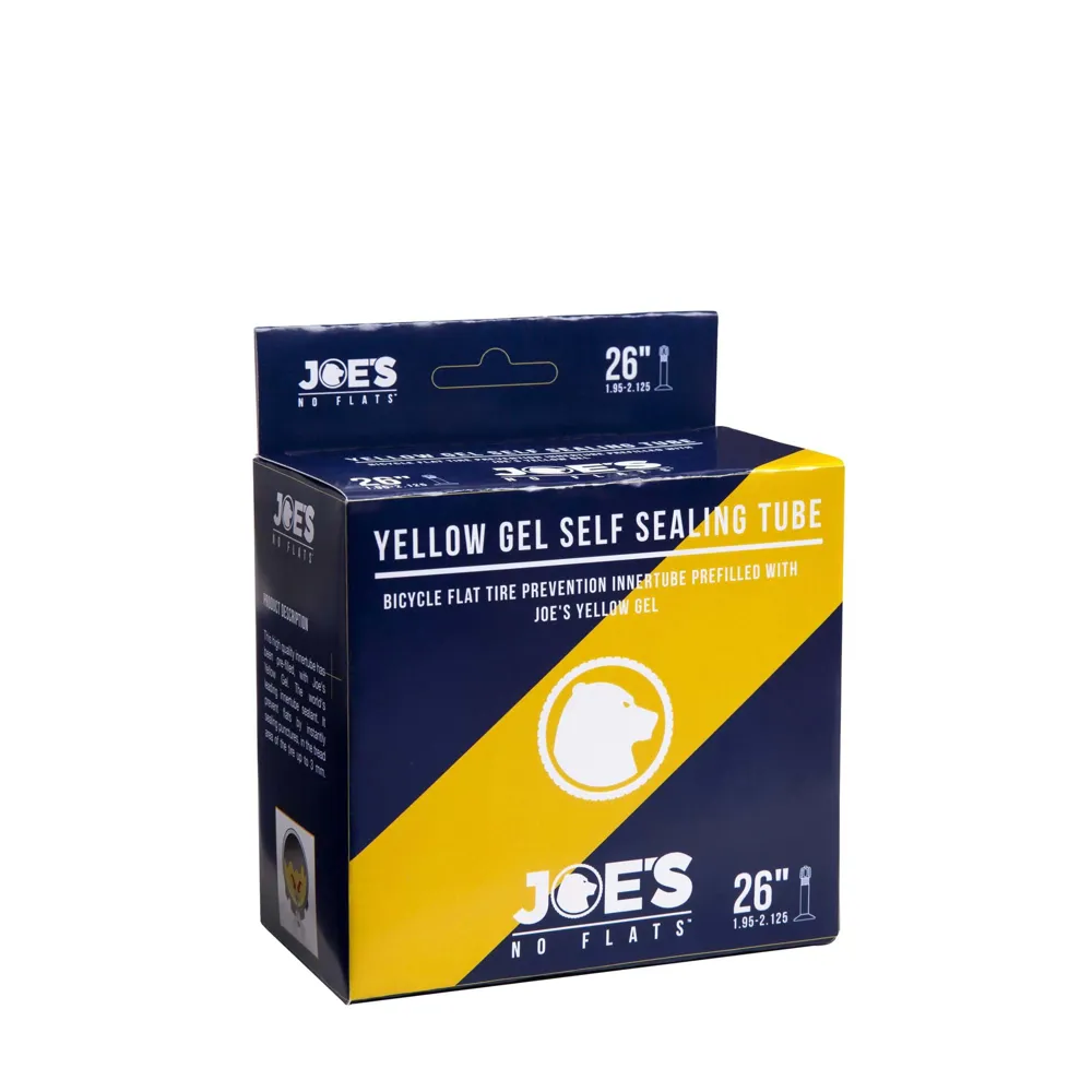 uPRISE Bikes Joe's No Flats Commuter Yellow Gel Self Sealing Tube - 27.5 x 1.90-2.35 PV | Price match, 365 day return s, 18-Month Warranty, Finance Available & Free UK Delivery
