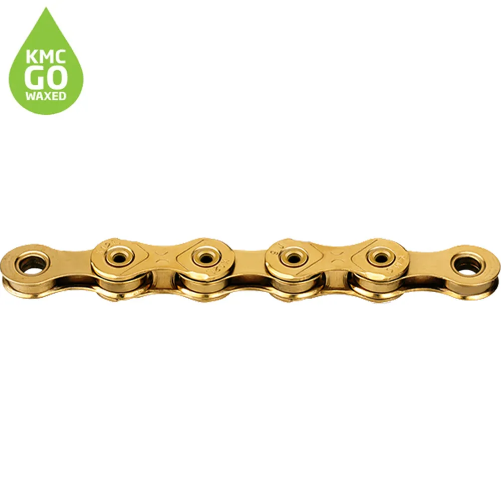 uPRISE Bikes Kmc KMC X12L TI-N 12 Speed Pre-Waxed Chain - 126 Links - Gold | Price match, 365 day returns, 18-Month Warranty, Finance Available & Free UK Delivery
