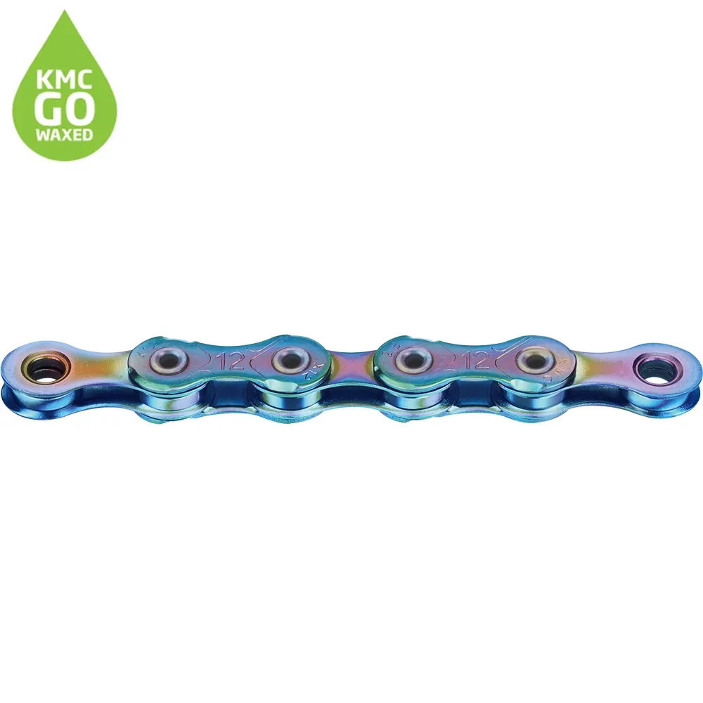 uPRISE Bikes Kmc KMC X12L 12 Speed Pre-Waxed Aurora Chain - 126L - Aurora Blue | Price match, 365 day returns, 18-Month Warranty, Finance Available & Free UK Delivery