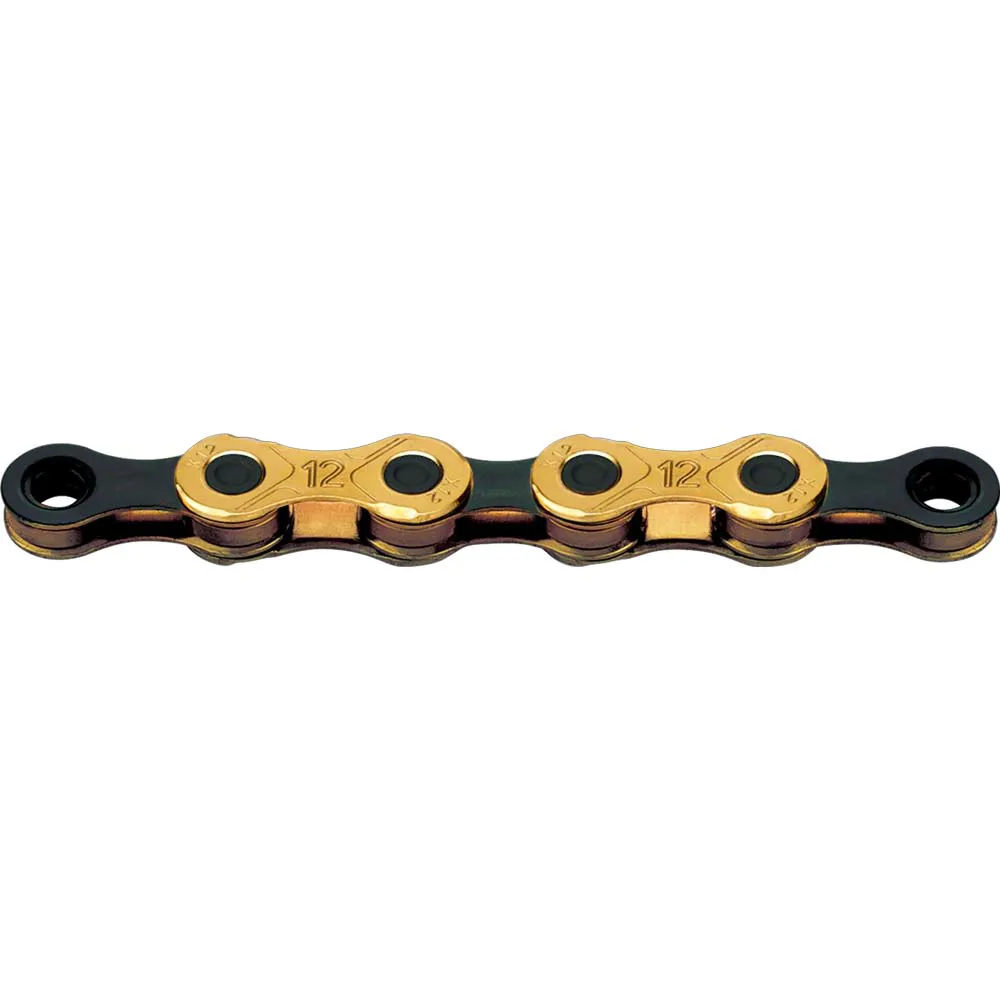 uPRISE Bikes Kmc KMC X12 Ti-N 12 Speed Chain - 126 Links - Black/Gold | Price match, 365 day returns, 18-Month Warranty, Finance Available & Free UK Delivery