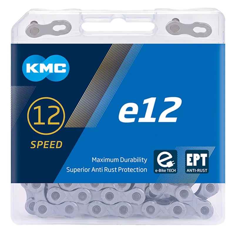 KMC E12 EPT 12 Speed Chain - 130 Links - Silver-1