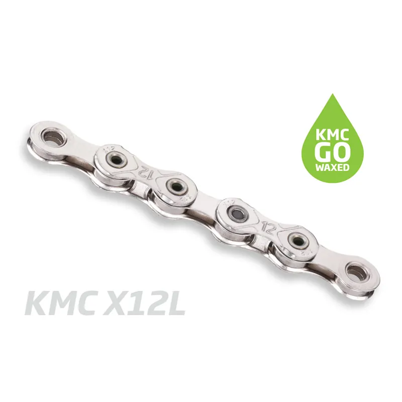 KMC X12L 12 Speed Pre-Waxed Chain - 126 Links - Silver-1