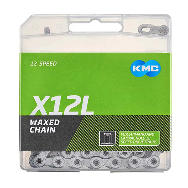 KMC X12L 12 Speed Pre-Waxed Chain - 126 Links - Silver-2