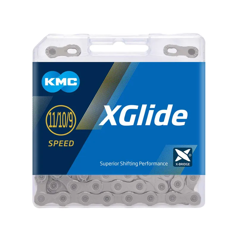 KMC X-Glide CUES 9 - 11 Speed Chain - 118 Links - Grey-1