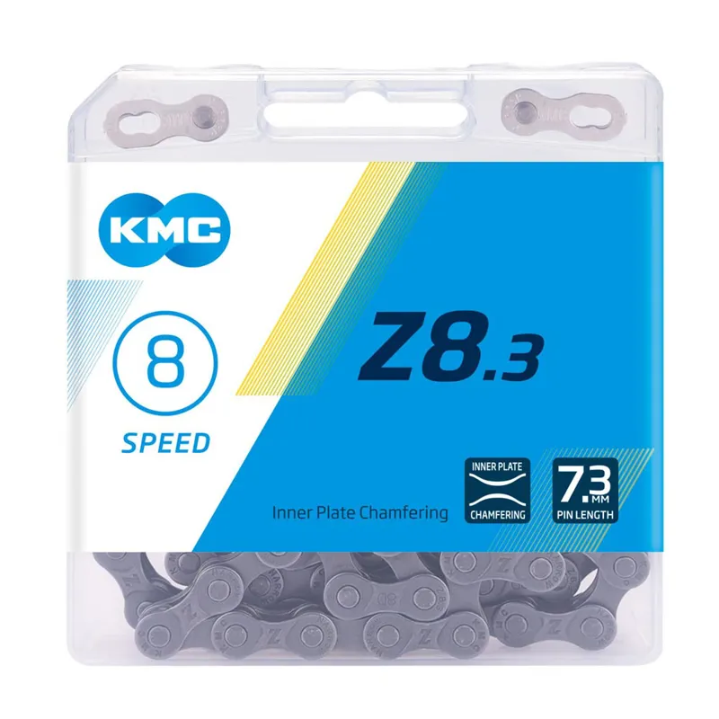 KMC Z8 8 Speed Chain - 114 Links - Silver/Grey-1