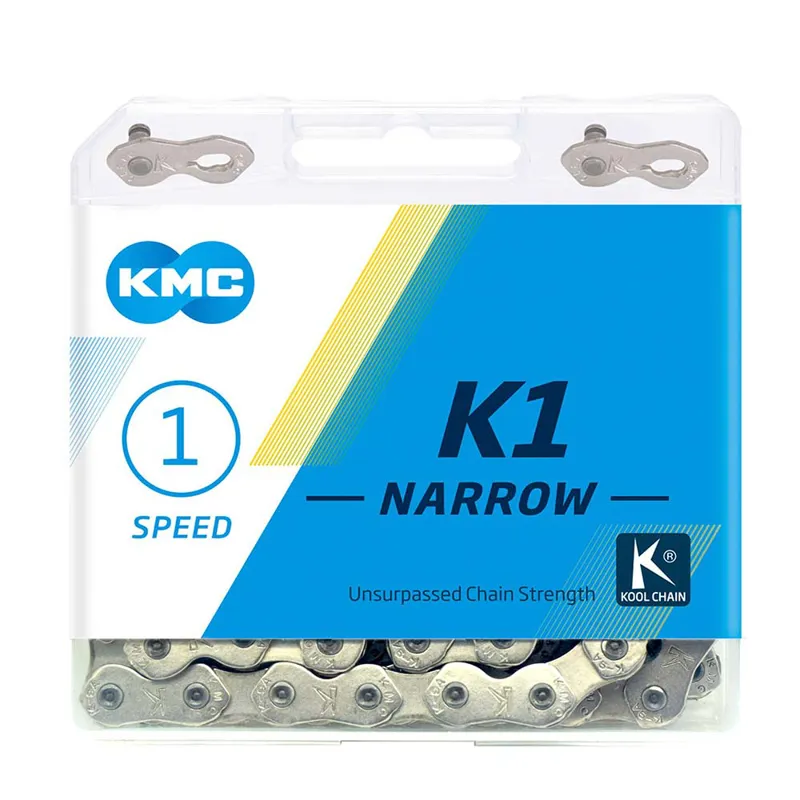 KMC K1 Narrow Single Speed Chain - 100 Links - Silver-1