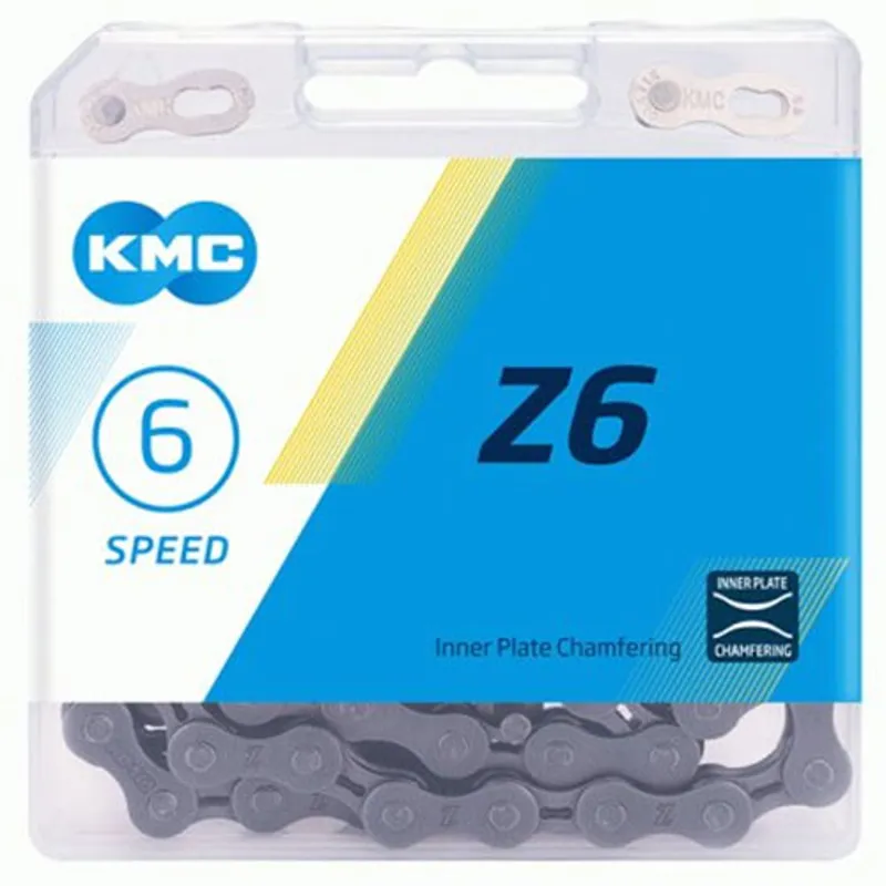 KMC Z6 5 - 6 Speed Chain - 114 Links - Grey-1