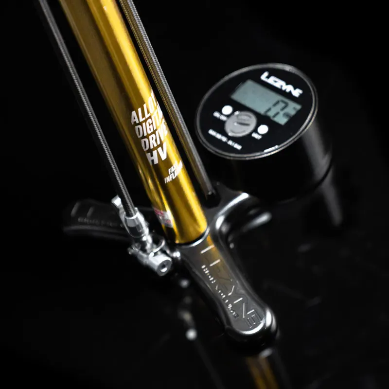 Lezyne 18K Gold Digital Drive With Presta Pro Head Pump - 100psi-3