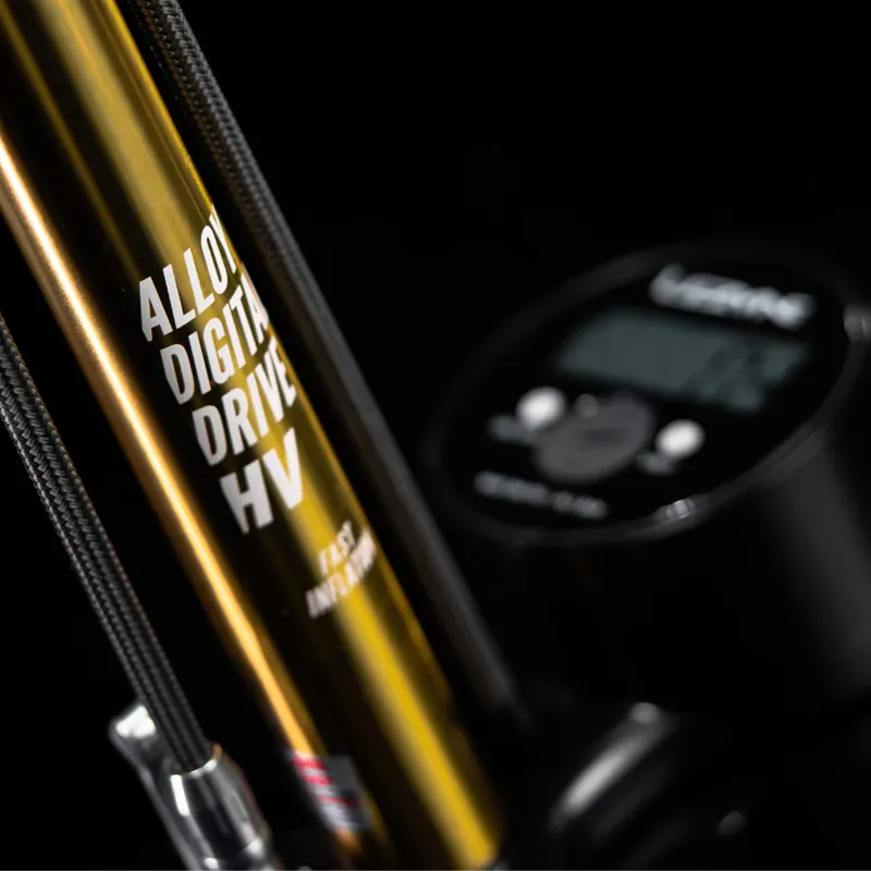 Lezyne 18K Gold Digital Drive With Presta Pro Head Pump - 100psi-6