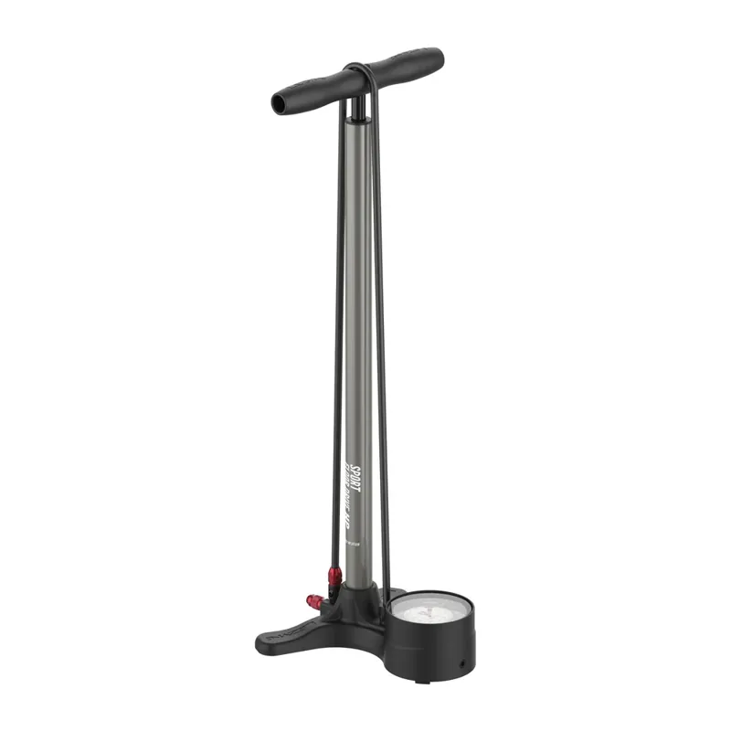 Lezyne Sport Floor Drive 3.5 Gauge Track Pump - Flat Grey