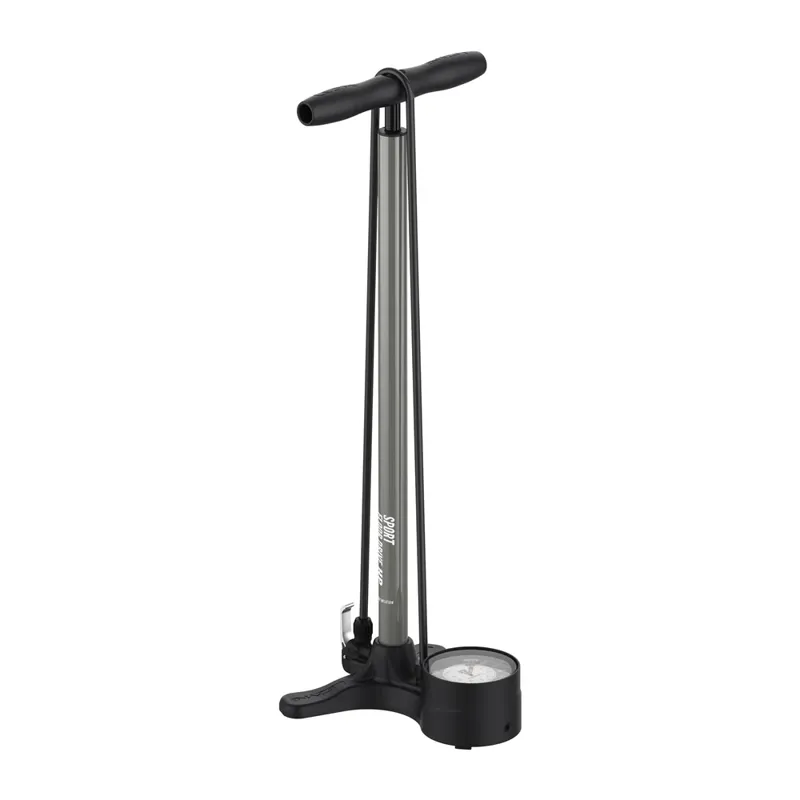 Lezyne Sport Floor Drive 3.5 Gauge Track Pump - Flat Grey-1