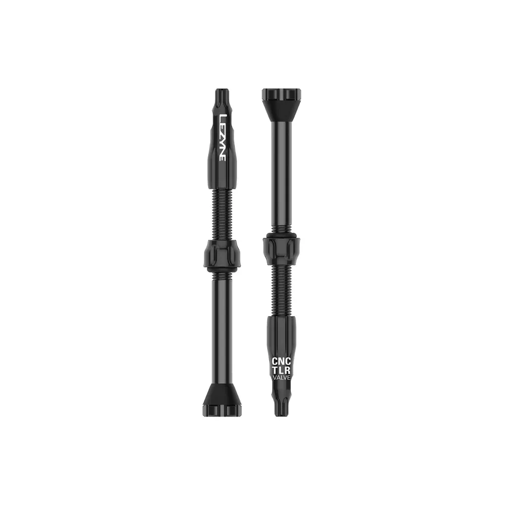 uPRISE Bikes Lezyne CNC Tubeless Valves Pair - Black - 60mm | Price match, 365 day returns, 18-Month Warranty, Finance Available & Free UK Delivery