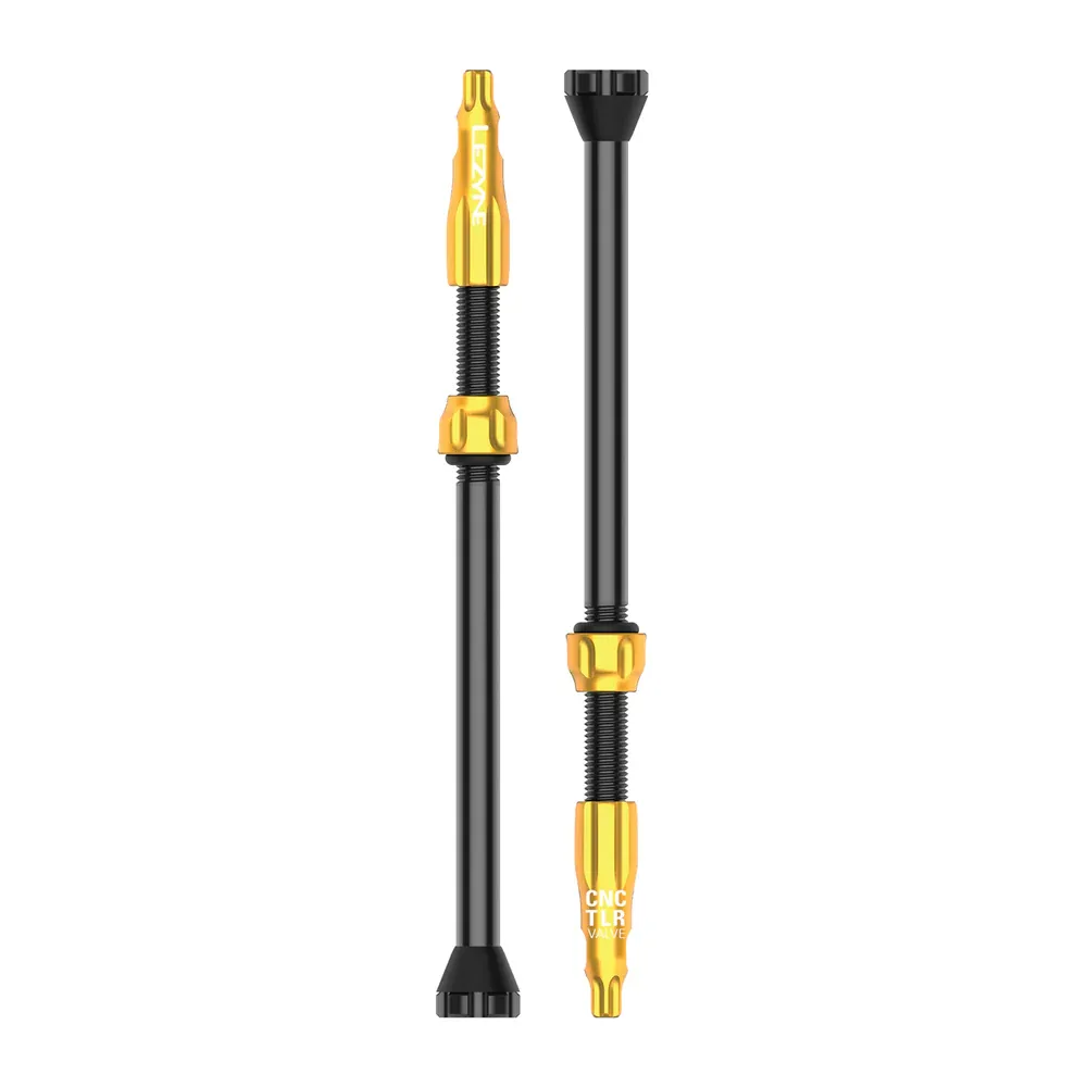 uPRISE Bikes Lezyne CNC Tubeless Valves Pair - Gold - 80mm | Price match, 365 day return s, 18-Month Warranty, Finance Available & Free UK Delivery