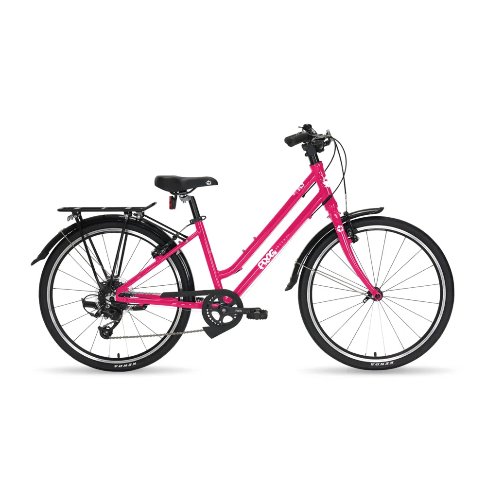 uPRISE Bikes Frog City 61 24w 2025 Junior Hybrid Bike - Pink | Price match, 365 day return s, 18-Month Warranty, Finance Available & Free UK Delivery