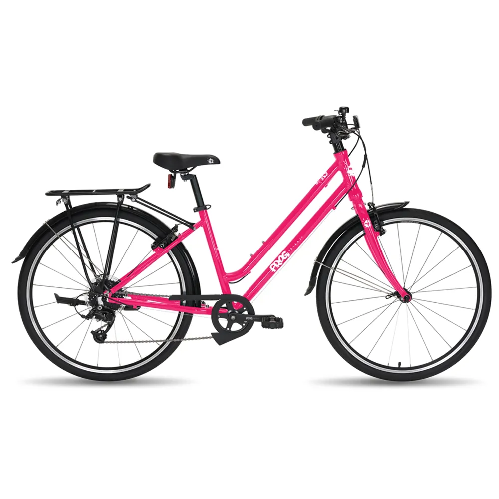 uPRISE Bikes Frog City 67 26w 2025 Junior Hybrid Bike - Pink | Price match, 365 day return s, 18-Month Warranty, Finance Available & Free UK Delivery