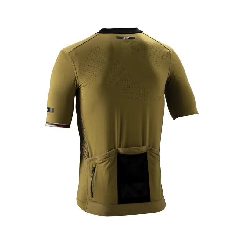 Leatt Endurance 5.0 Short Sleeve MTB Jersey - Brass Brown-1
