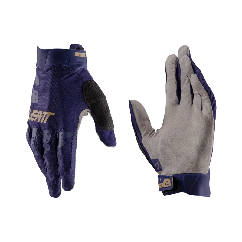 Leatt X-Flow 2.0 Long Finger MTB Gloves - Galaxy Blue