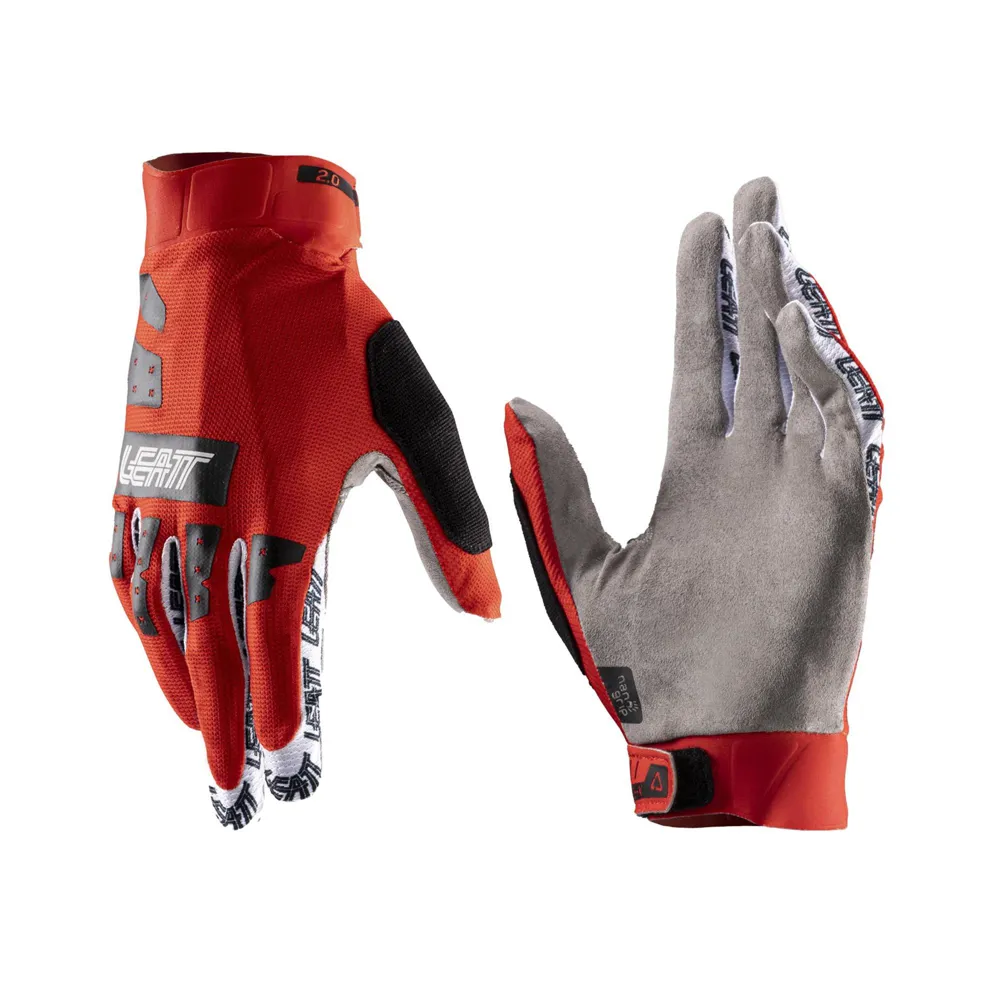 uPRISE Bikes Leatt X-Flow 2.0 Long Finger MTB Gloves - Red | Price match, 365 day return s, 18-Month Warranty, Finance Available & Free UK Delivery