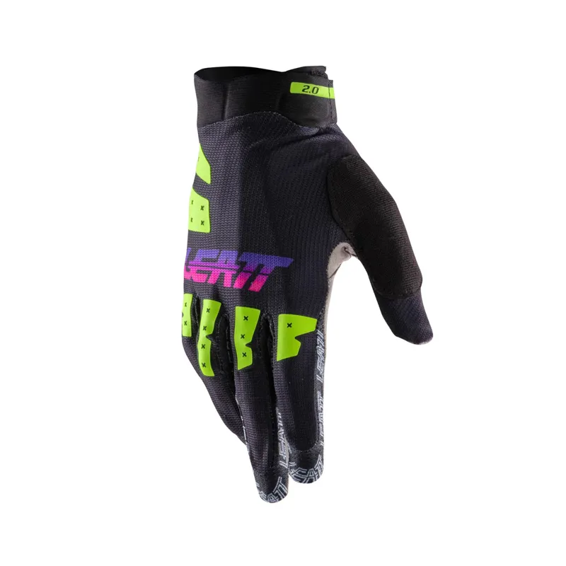 Leatt X-Flow 2.0 Long Finger MTB Gloves - Neon Black-1
