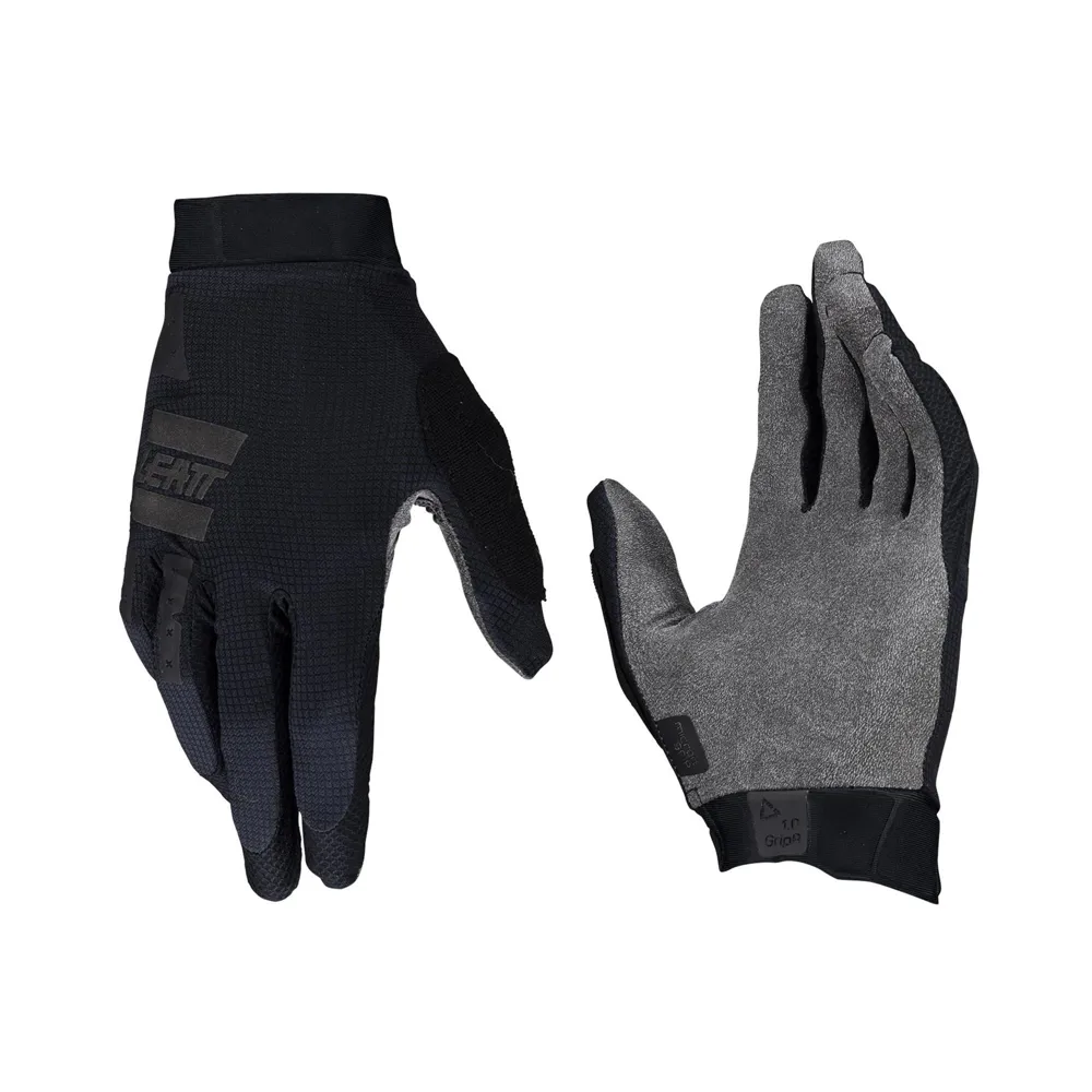 uPRISE Bikes Leatt GripR MTB 1.0 Junior Long Finger Gloves - Stealth | Price match, 365 day returns, 18-Month Warranty, Finance Available & Free UK Delivery