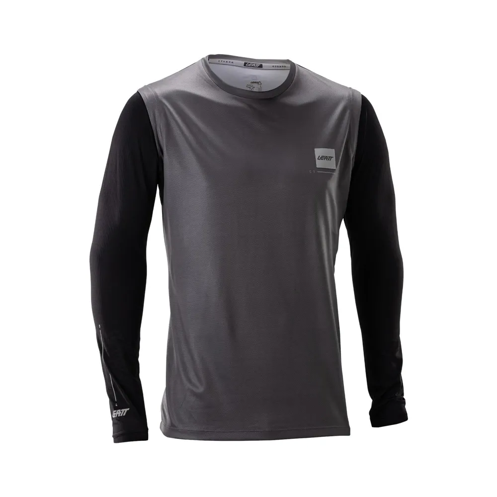 uPRISE Bikes Leatt Gravity 2.0 Long Sleeve MTB Jersey - Graphite Black | Price match, 365 day return s, 18-Month Warranty, Finance Available & Free UK Delivery