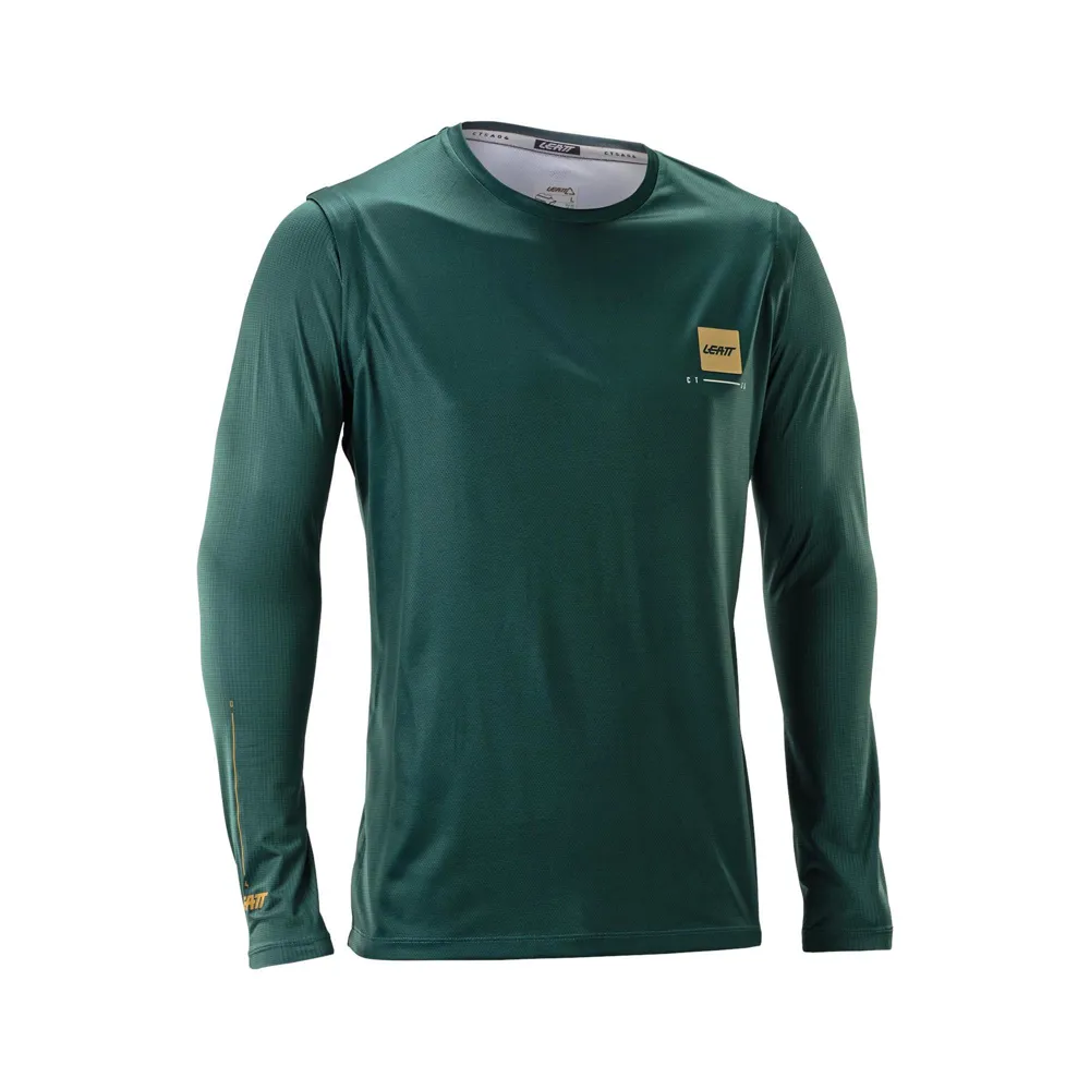 uPRISE Bikes Leatt Gravity 2.0 Long Sleeve MTB Jersey - Spruce Green | Price match, 365 day return s, 18-Month Warranty, Finance Available & Free UK Delivery
