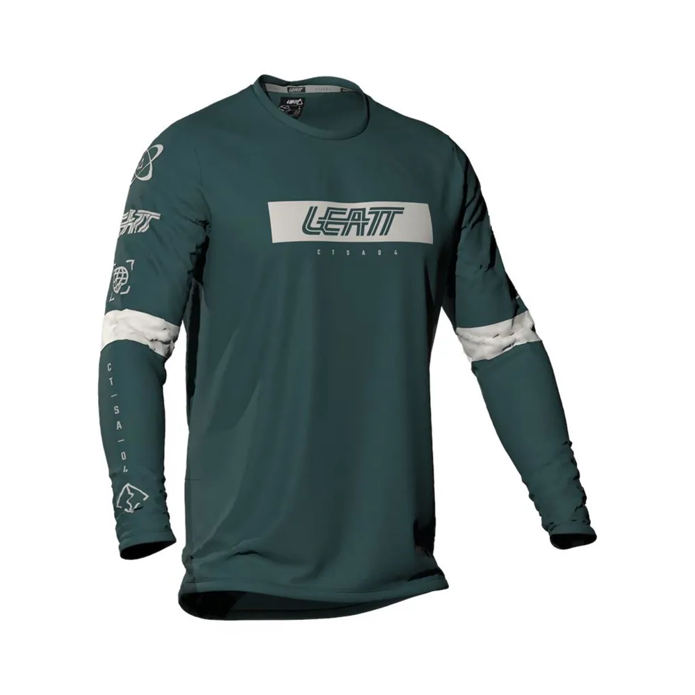 uPRISE Bikes Leatt Gravity 3.0 Junior Long Sleeve MTB Jersey - Spruce Green | Price match, 365 day returns, 18-Month Warranty, Finance Available & Free UK Delivery